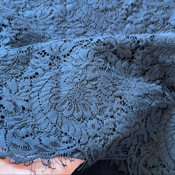 Madewell Floral Lace Off Shoulder Oversized Mini Dress Sz 0 - Picture 7 of 16